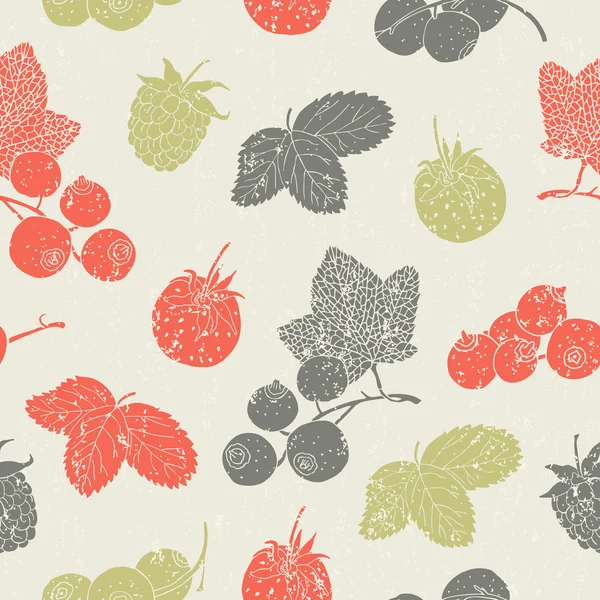 Berry seamless pattern — Stock Vector