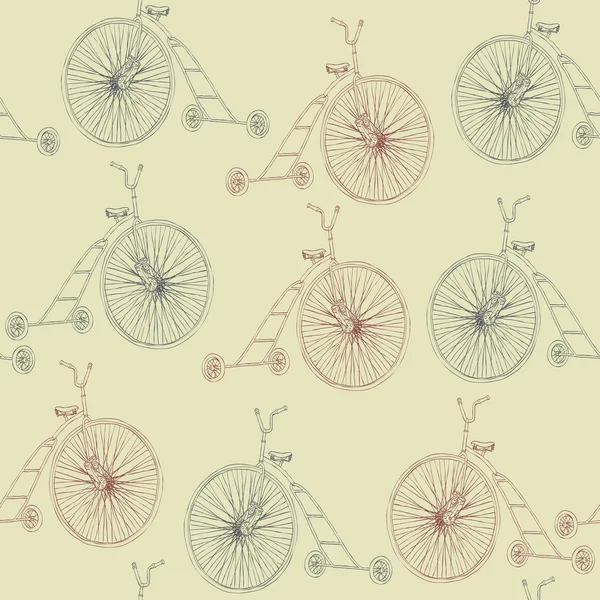 Retro bicycle background — Stock Vector