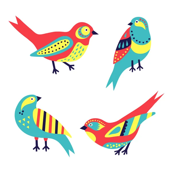 Ensemble d'oiseaux — Image vectorielle