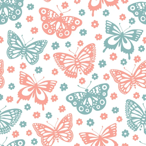 Schmetterling nahtlosen Hintergrund — Stockvektor