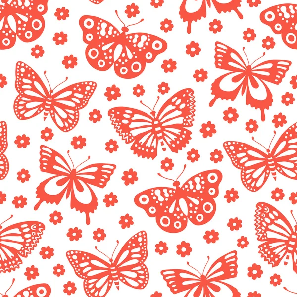 Butterfly seamless background — Stock Vector