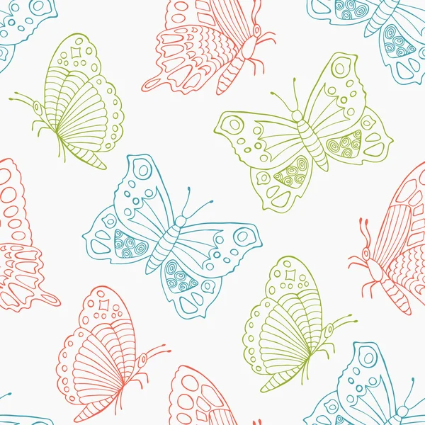 Fondo inconsútil de mariposa — Vector de stock