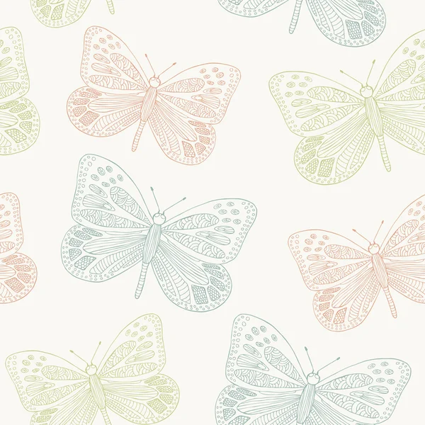 Fondo inconsútil de mariposa — Vector de stock