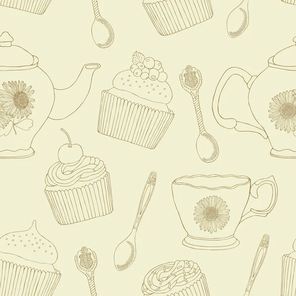 Kuchen Retro Hintergrund — Stockvektor