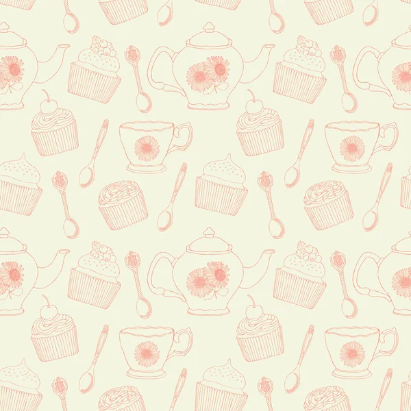 Kuchen Retro Hintergrund — Stockvektor