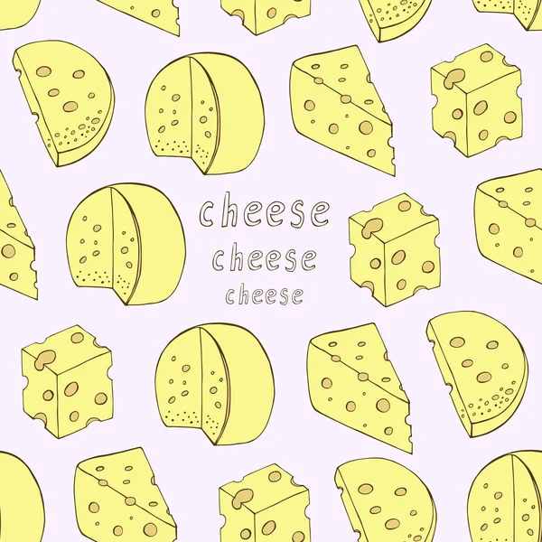 Cheese seamless background — Stock Vector