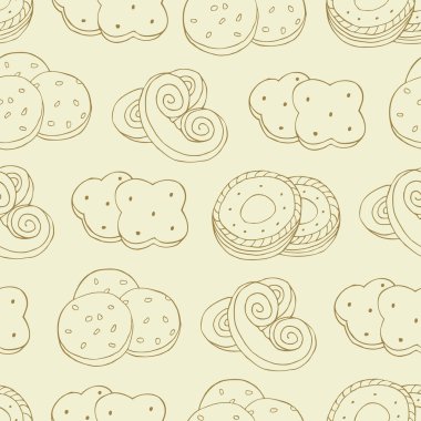 Cookie seamless pattern clipart