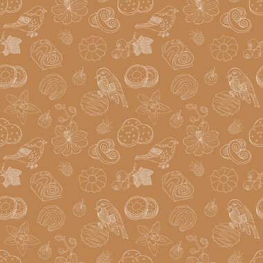 Cookie seamless pattern clipart