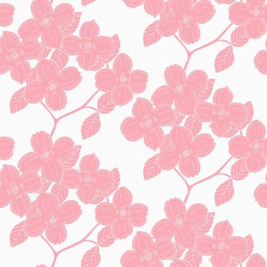 çiçek retro seamless modeli