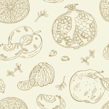 Meyveler pürüzsüz desen