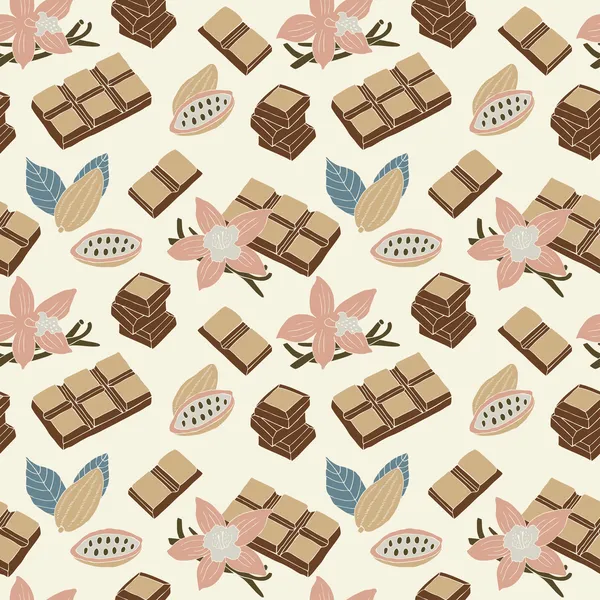 Chocolade naadloos patroon — Stockvector