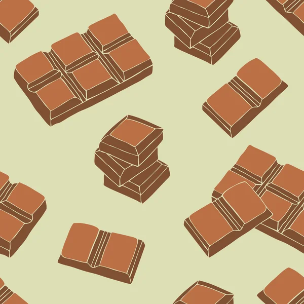 Modèle sans couture au chocolat — Image vectorielle