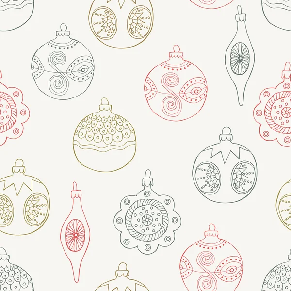 Kerstmis bal naadloze patroon — Stockvector