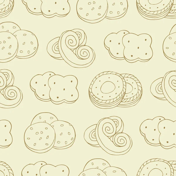 Cookie seamless pattern — Stock Vector