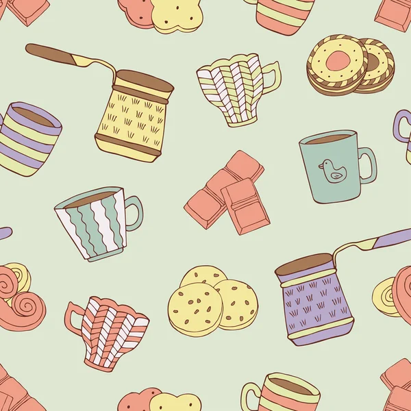 Dessert motif sans couture — Image vectorielle