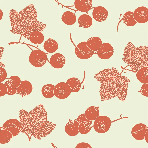 Vinbär handen ritade mönster — Stock vektor
