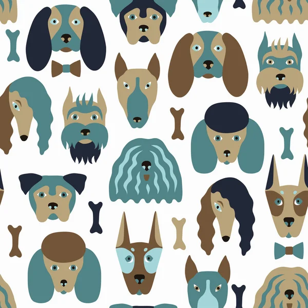 Hond naadloze patroon — Stockvector