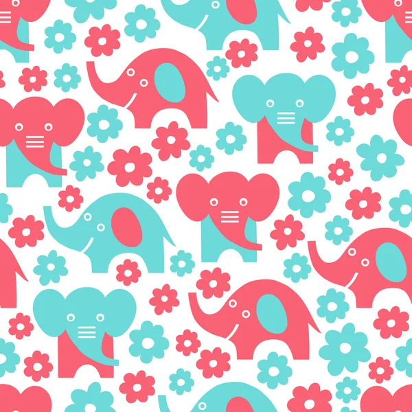 Modèle sans couture éléphant — Image vectorielle