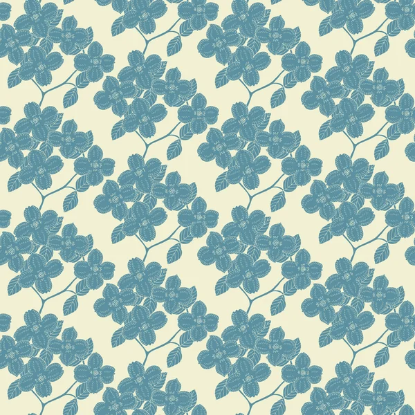 Fleur motif sans couture rétro — Image vectorielle