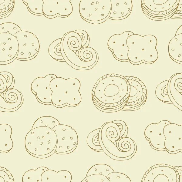 Modèle sans couture Cookie — Image vectorielle