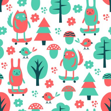 Dikişsiz desen kaykay