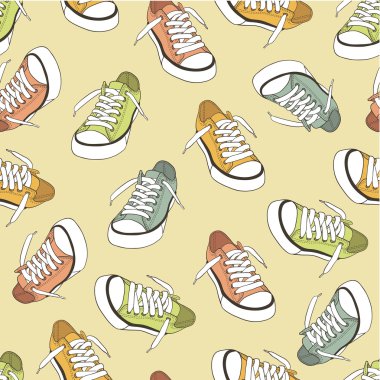 spor ayakkabı seamless modeli