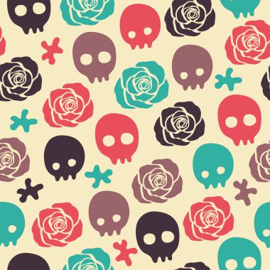 Kafatası sorunsuz arka plan gül