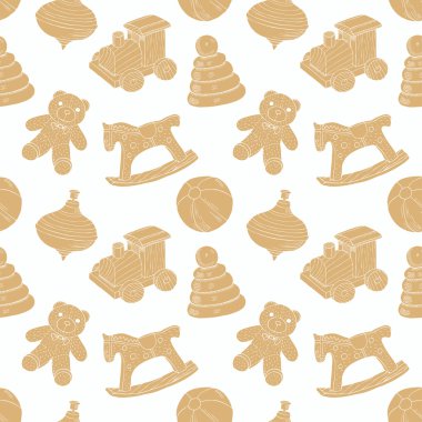 Retro oyuncaklar seamless modeli