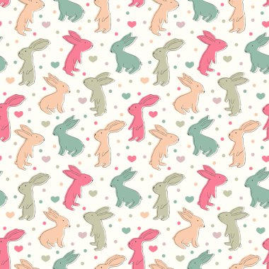 Rabbit seamless pattern