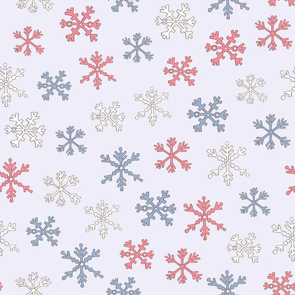 Snowflake retro seamless — Stock Vector