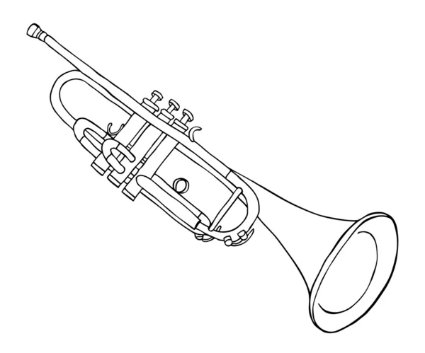 Croquis trompette — Image vectorielle