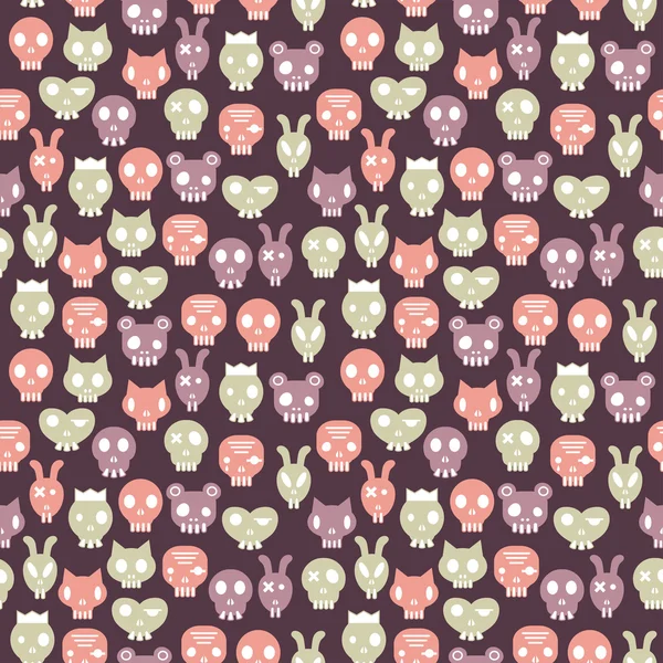 Skull seamless pattern — Stock Vector