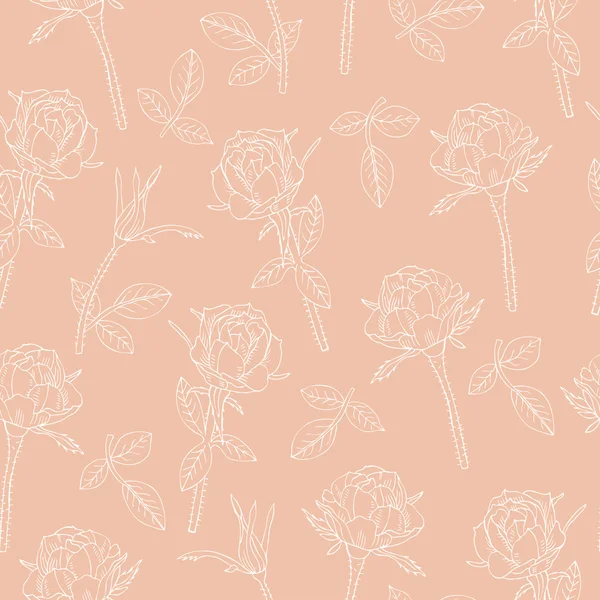 Rose fond sans couture — Image vectorielle