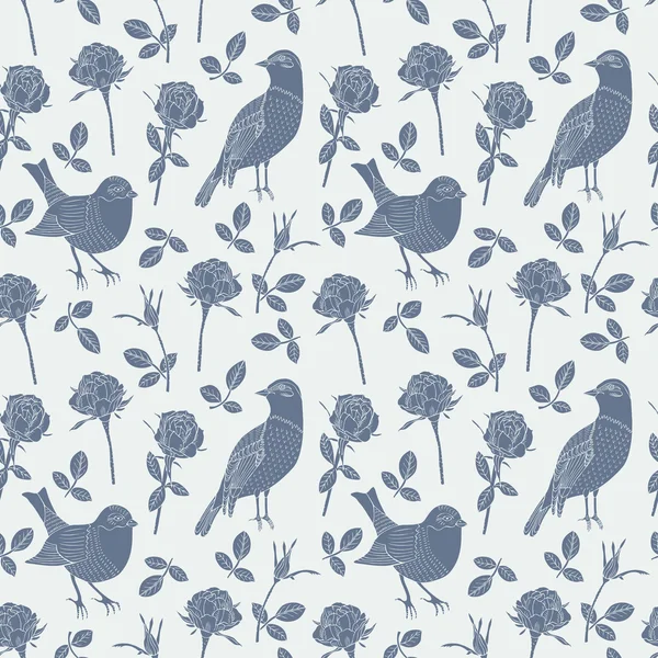 Bird seamless pattern — Stock Vector