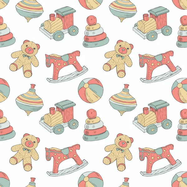 Retro oyuncaklar seamless modeli