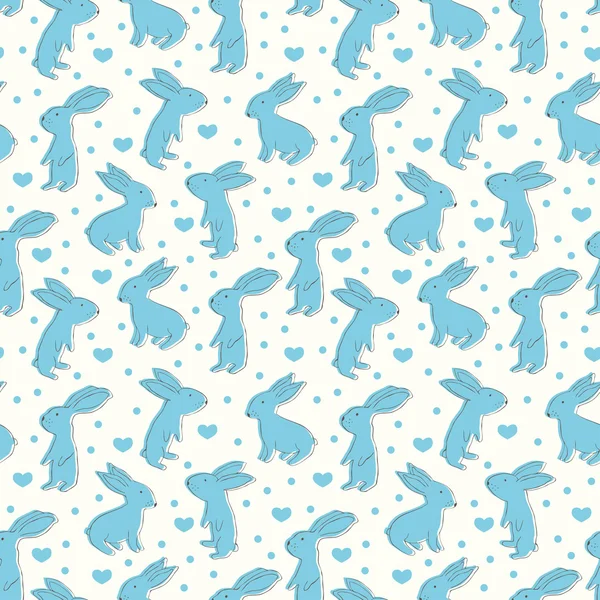 Rabbit seamless pattern — Stockvector