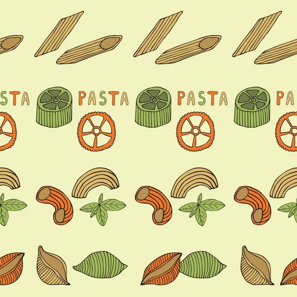 Retro pasta seamless pattern — Stock Vector