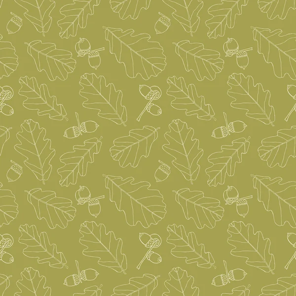 橡木手绘制的模式 — 图库矢量图片