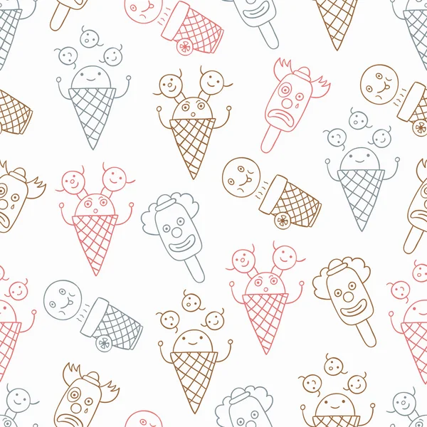 Ice cream circus background — Stock Vector
