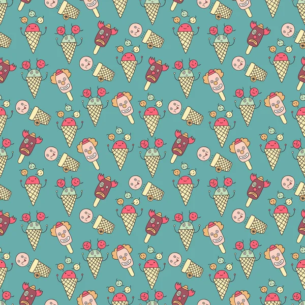 Ice cream circus background — Stock Vector