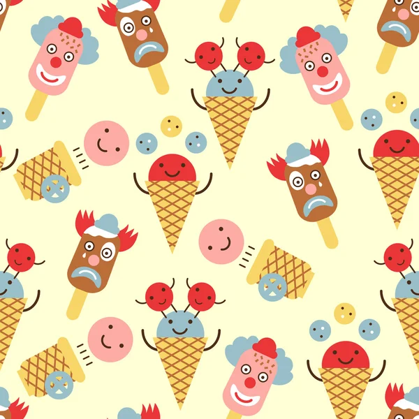 Ice cream circus background — Stock Vector