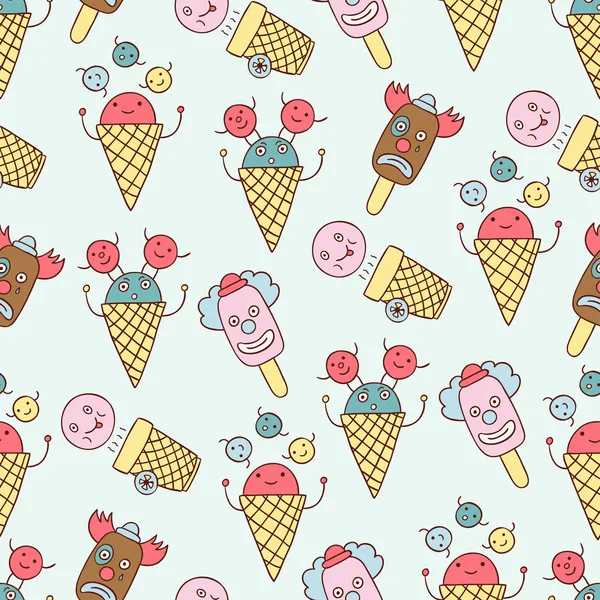 Ice cream circus background — Stock Vector