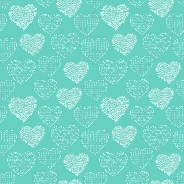 Heart hand drawn background — Stock Vector
