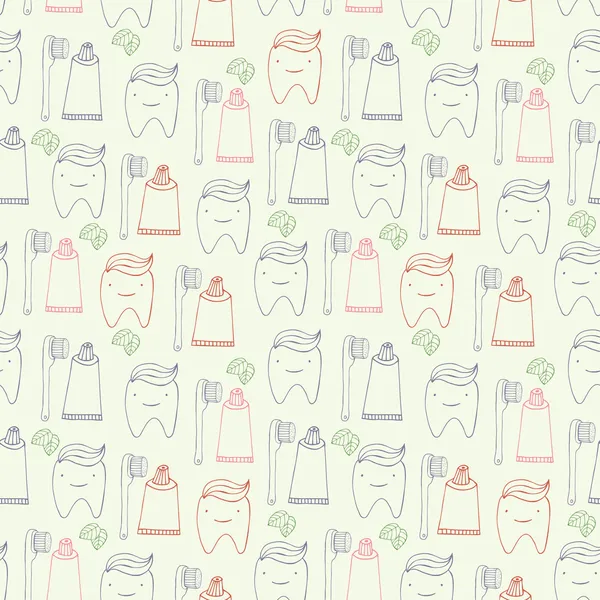 치아 완벽 한 패턴 — 스톡 벡터