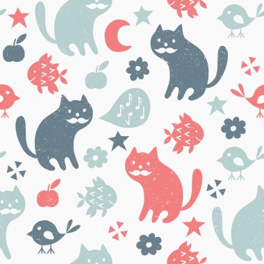 Kedi pürüzsüz desen