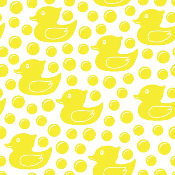 Canard en caoutchouc motif sans couture — Image vectorielle