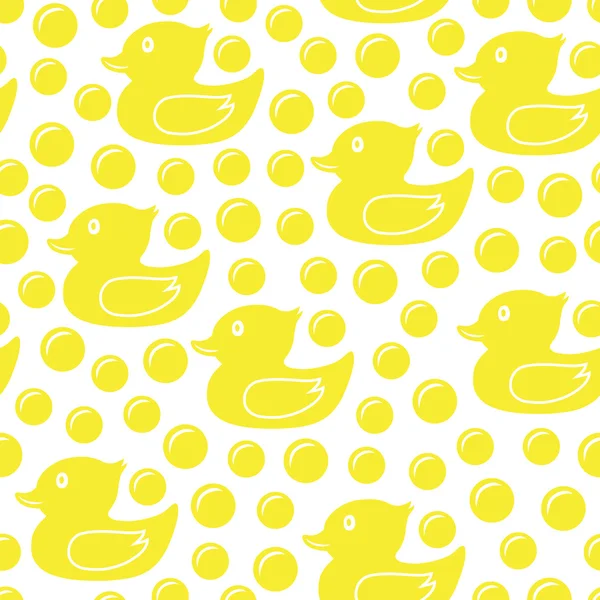 Rubber duck seamless pattern — Stock Vector