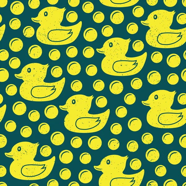 橡胶鸭无缝模式 — 图库矢量图片