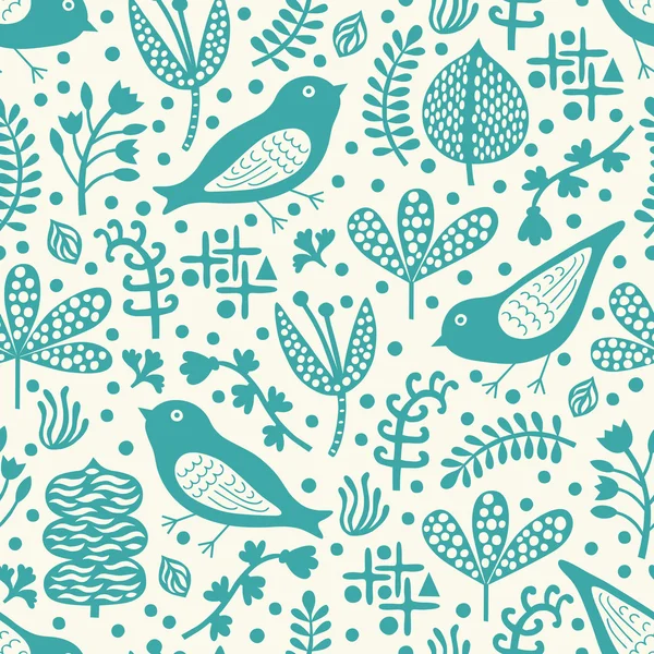 Bird seamless pattern — Stock Vector