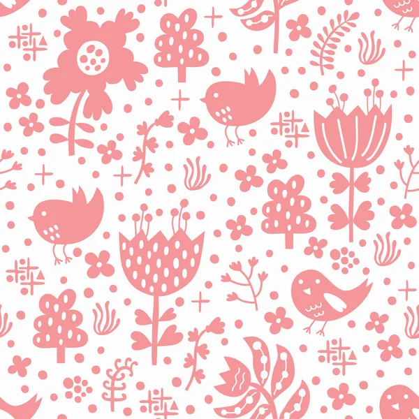 Bird seamless pattern — Stock Vector